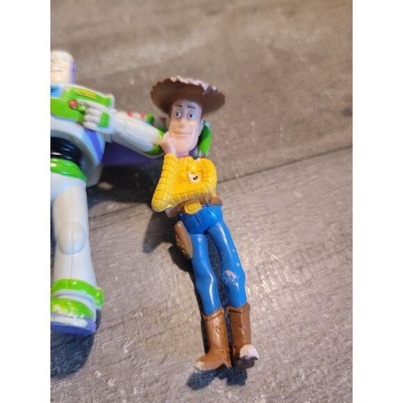 Disney Pixar Buzz Lightyear Woody AS IS Cowboy astronaut set toy figure - Picture 5 of 7